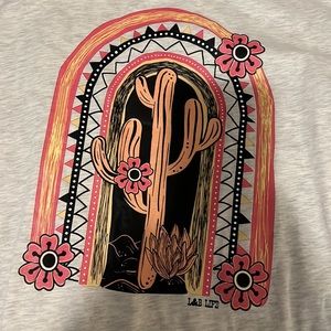Beige cactus T-shirt